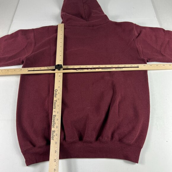 Champion Southern Illinois Salukis Sweatshirt Youth Extra Large Red Faded Hoodie - Picture 9 of 13